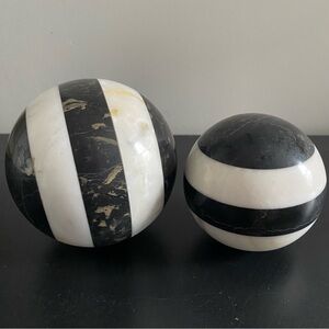 Antique Marble Carpet Balls Decorative Mantle Art